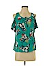 Chip & Pepper 100% Rayon Teal Short Sleeve Blouse Size S - photo 1