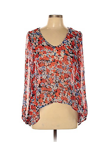 Aqua Long Sleeve Blouse (view 1)