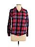 Roxy 100% Cotton Red Long Sleeve Button-Down Shirt Size L - photo 1