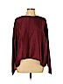 Krizia 100% Silk Burgundy Long Sleeve Silk Top Size EU 44 / US 14 - photo 1