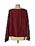 Krizia 100% Silk Burgundy Long Sleeve Silk Top Size EU 44 / US 14 - photo 2