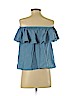 Rebecca Minkoff 100% Cotton Blue Short Sleeve Blouse Size XS - photo 2