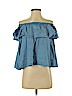 Rebecca Minkoff 100% Cotton Blue Short Sleeve Blouse Size XS - photo 1