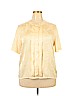 Assorted Brands 100% Polyester Yellow Short Sleeve Blouse Size 18 - photo 1