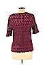 Ann Taylor LOFT 100% Cotton Burgundy Short Sleeve Top Size XL - photo 2