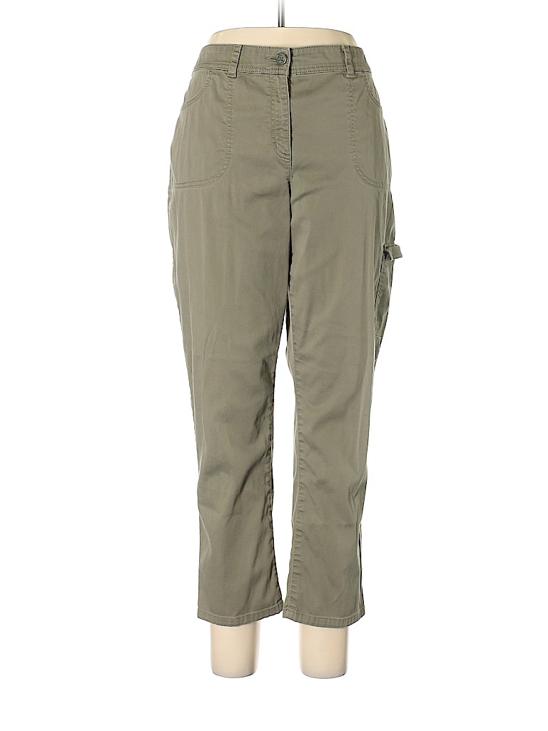 Chico's Solid Green Cargo Pants Size Lg (2) - 80% off | thredUP
