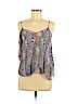 Of Two Minds 100% Silk Blue Sleeveless Silk Top Size P (petite) - photo 1