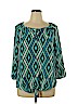 New Directions 100% Polyester Teal 3/4 Sleeve Blouse Size XL - photo 1