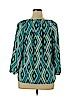 New Directions 100% Polyester Teal 3/4 Sleeve Blouse Size XL - photo 2