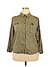 Mossimo Supply Co. 100% Viscose Green Long Sleeve Button-Down Shirt Size XXL - photo 1