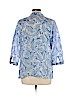 Talbots 100% Cotton Blue 3/4 Sleeve Blouse Size L (petite) - photo 2