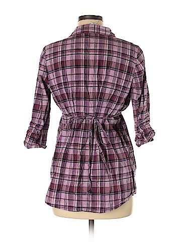 Oh Baby By Motherhood 3/4 Sleeve Button-Down Shirt (view 2)