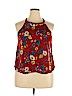 New Look Burgundy Sleeveless Blouse Size 18 - photo 1