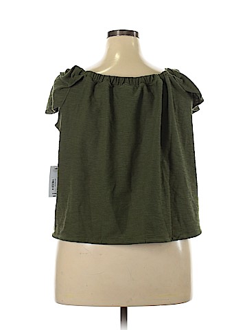 a.n.a. A New Approach Short Sleeve Blouse (view 2)