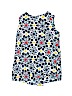 TiA CiBANi Kids 100% Cotton Print Blue Sleeveless Blouse Size 7 - 8 - photo 2