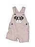 Carter's 100% Cotton Graphic Gray Overall Shorts 3-6 MO / 6 MO - photo 1