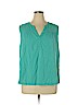 Natural Reflections 100% Cotton Green Tank Top Size 1X - photo 1