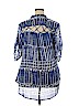 Unique Spectrum 100% Polyester Blue 3/4 Sleeve Blouse Size 2X - photo 2