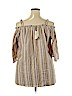 Speed Limit MPH 100% Cotton Tan 3/4 Sleeve Blouse Size 2X - photo 2
