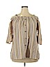 Speed Limit MPH 100% Cotton Tan 3/4 Sleeve Blouse Size 2X - photo 1