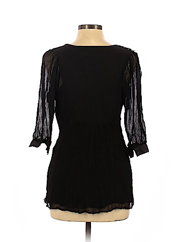 Hannah Jo Long Sleeve Silk Top (view 2)