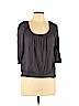 H&M 100% Viscose Gray 3/4 Sleeve Top Size M - photo 1