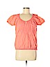 St. John's Bay 100% Cotton Pink Short Sleeve Top Size L (petite) - photo 1