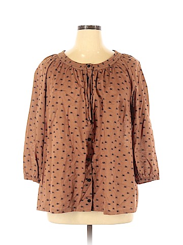 Ulla Popken 3/4 Sleeve Blouse (view 1)