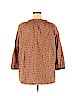 Ulla Popken 100% Cotton Brown 3/4 Sleeve Blouse Size 16 - 18 Plus - photo 2