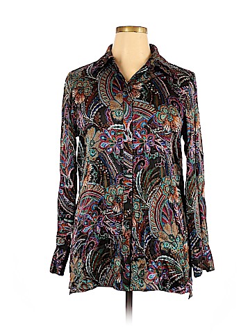 Etcetera Long Sleeve Silk Top (view 1)