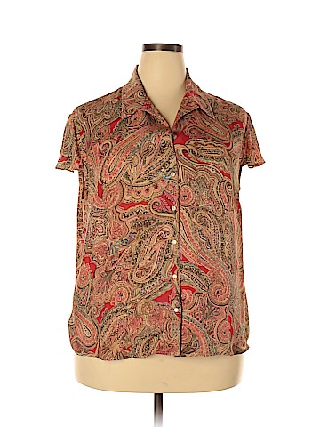 Jones New York Signature Short Sleeve Silk Top (view 1)