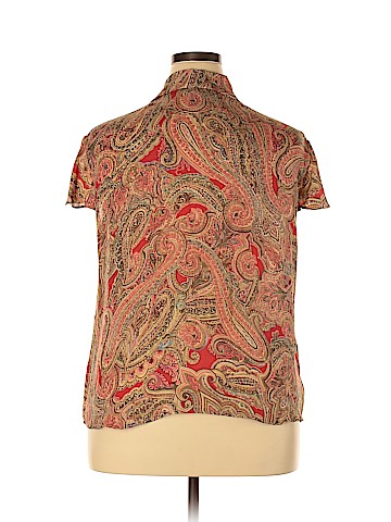 Jones New York Signature Short Sleeve Silk Top (view 2)