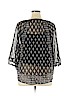 Elle 100% Polyester Black 3/4 Sleeve Blouse Size XL - photo 2