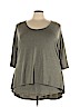 Lane Bryant Green 3/4 Sleeve Top Size 22 - 24 Plus - photo 1