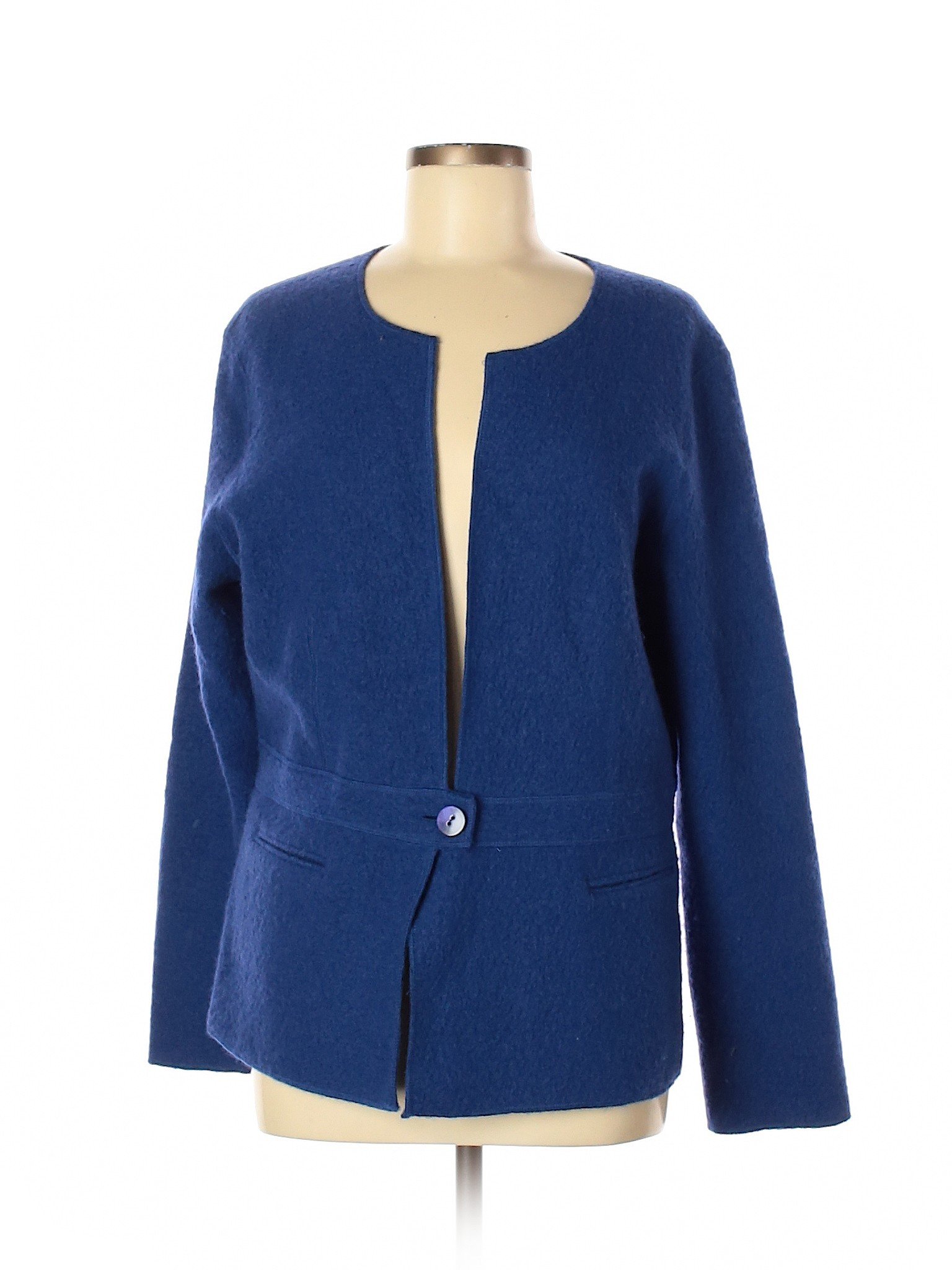 Talbots Women Blue Wool Blazer L | eBay