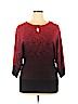 NY Collection Red 3/4 Sleeve Top Size XL - photo 1