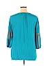 Krista Lee 100% Rayon Blue 3/4 Sleeve Blouse Size XL - photo 2