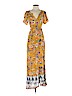 Patrons of Peace 100% Rayon Yellow Casual Dress Size XS - photo 1