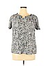 Croft & Barrow 100% Polyester Black Short Sleeve Top Size XL - photo 1