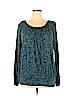 Daisy Fuentes 100% Rayon Teal Long Sleeve Top Size XL - photo 1