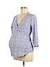 Motherhood 100% Rayon Blue 3/4 Sleeve Blouse Size M - photo 1