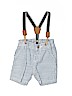 H&M 100% Cotton Blue Overall Shorts Size Newborn - photo 1
