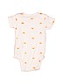 Carter's 100% Cotton Print White Short Sleeve Onesie 0-3 MO / 3 MO - photo 2