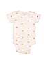 Carter's 100% Cotton Print White Short Sleeve Onesie 0-3 MO / 3 MO - photo 1