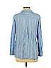 H&M 100% Viscose Blue Long Sleeve Button-Down Shirt Size 12 - photo 2