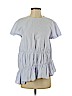 Zara 100% Cotton Blue Short Sleeve Blouse Size XS - photo 1