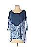 Free People Blue 3/4 Sleeve T-Shirt Size XS - photo 1