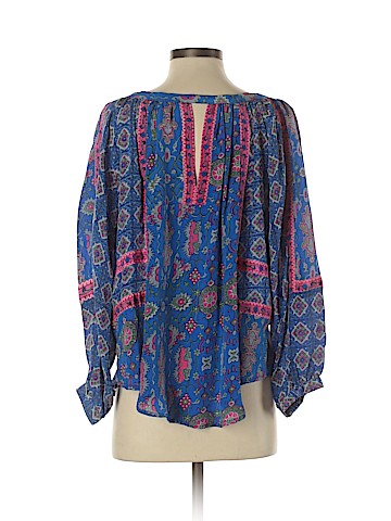 Tolani Long Sleeve Silk Top (view 2)