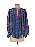 Tolani 100% Silk Blue Long Sleeve Silk Top Size XS - photo 2