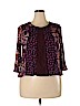 Xhilaration 100% Rayon Purple Long Sleeve Blouse Size XXL - photo 1